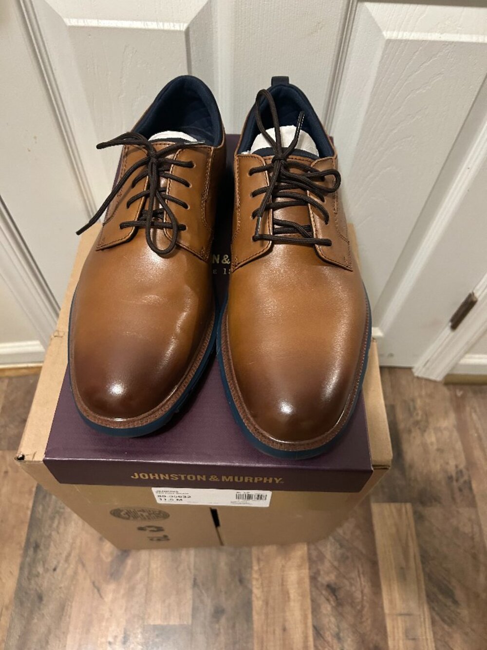 Johnson Murphy Mens Jenkins Plain Toe Oxford, 11.5 NEW